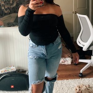 Off the shoulder crop top